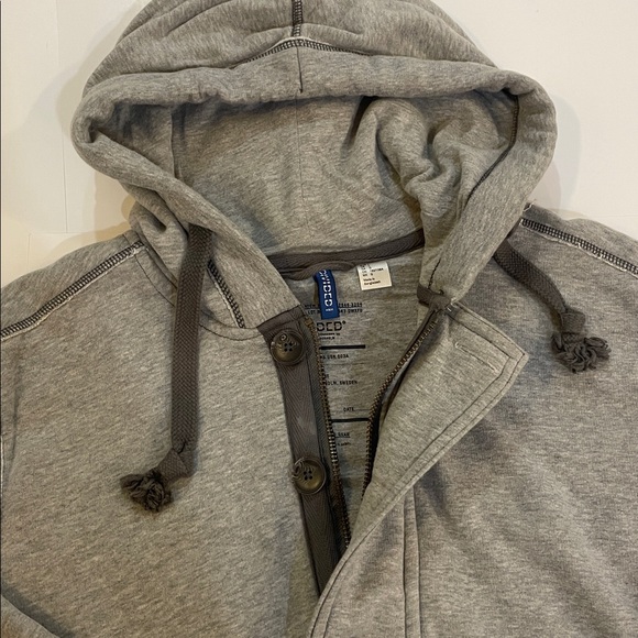 H&M’s Divided Gray Hooded Men's Zip up Shirt Jacket Size L - Picture 2 of 3